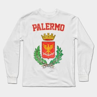 Palermo, Sicily / Retro Italian Region Design Long Sleeve T-Shirt